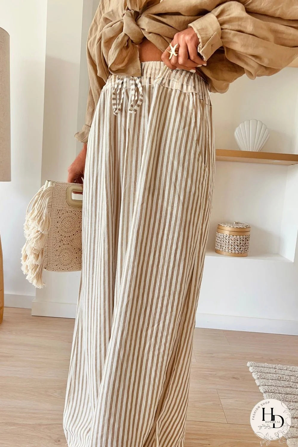 Summer Casual Striped Trousers