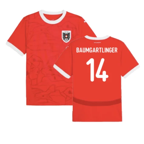 Österreich Julian Baumgartlinger 14 Home Trikot UEFA EM 2024