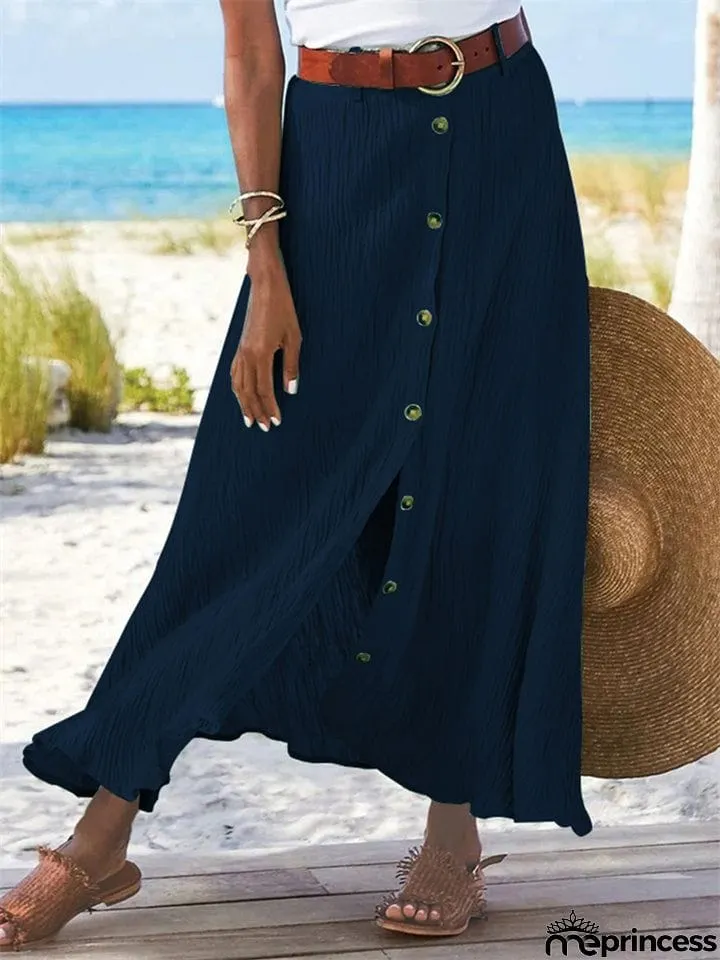 Casual Solid Color Skirts For Women