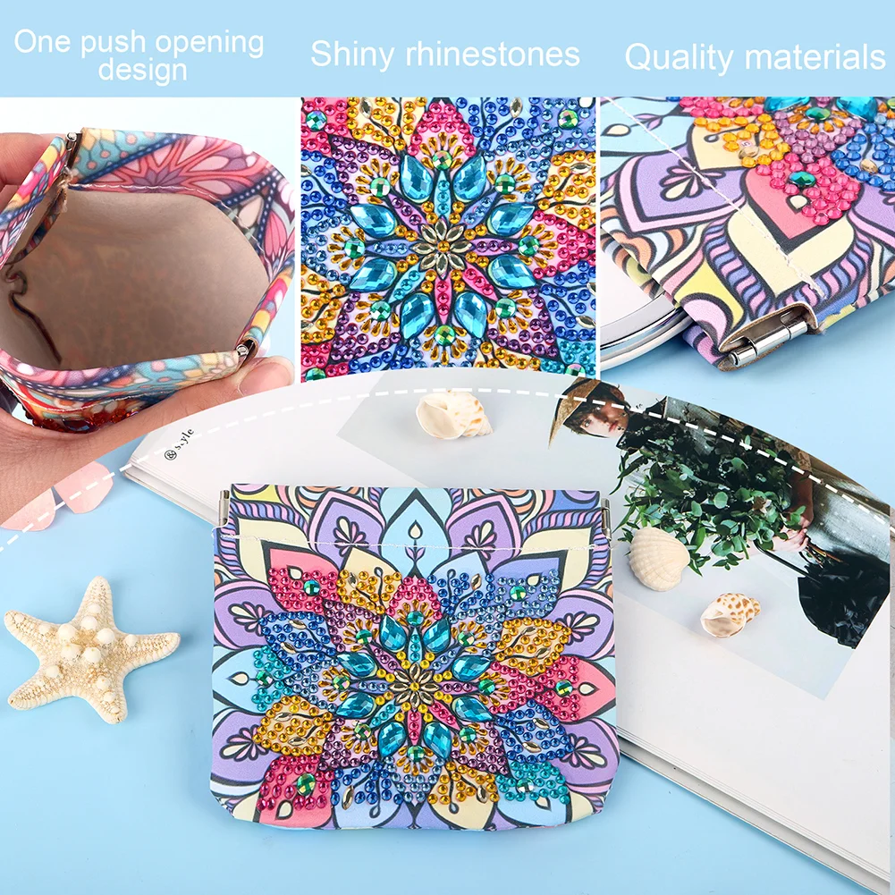 DIY Mandala Art Special Shape PU Diamond Painting Wallet Gifts for Women