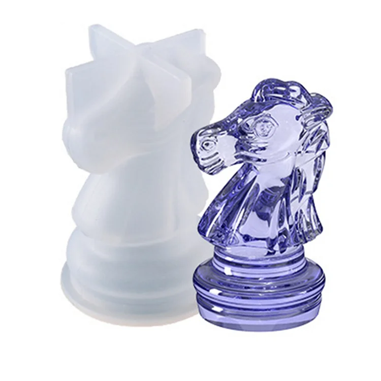 3D International Chess Pieces Mold DIY Chess Pieces Silicone Mould (Knight) gbfke