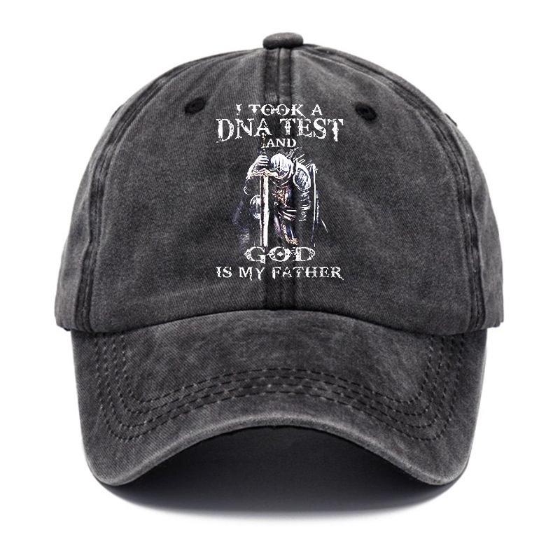 I Took A DNA Test God Is My Father Templars Cap Washed Cotton Hat-Compassnice®