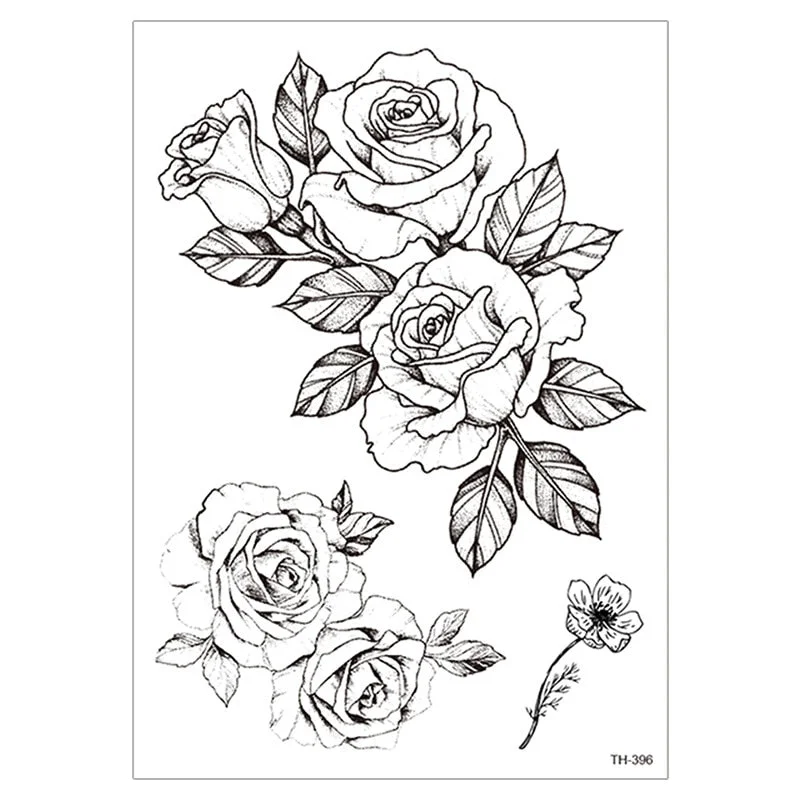 Waterproof TemporaryTattoo Sticker For Men Women Tiger Wolf Death Skull Temporary Tattoo Fake Henna Skeleton King Animal Tatoo