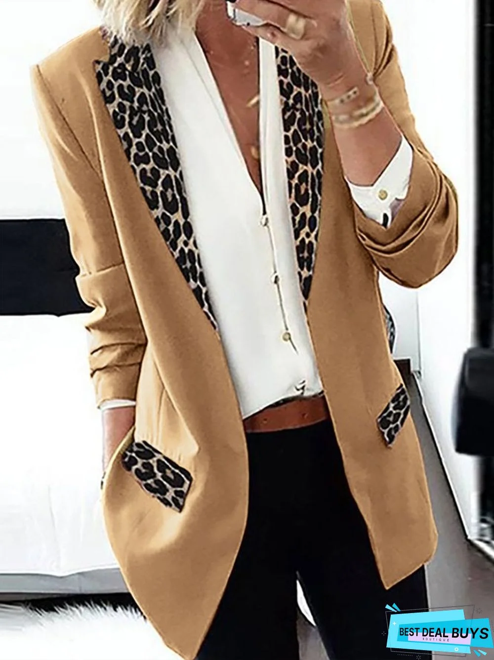 Shift Work Leopard Long Sleeve Outerwear