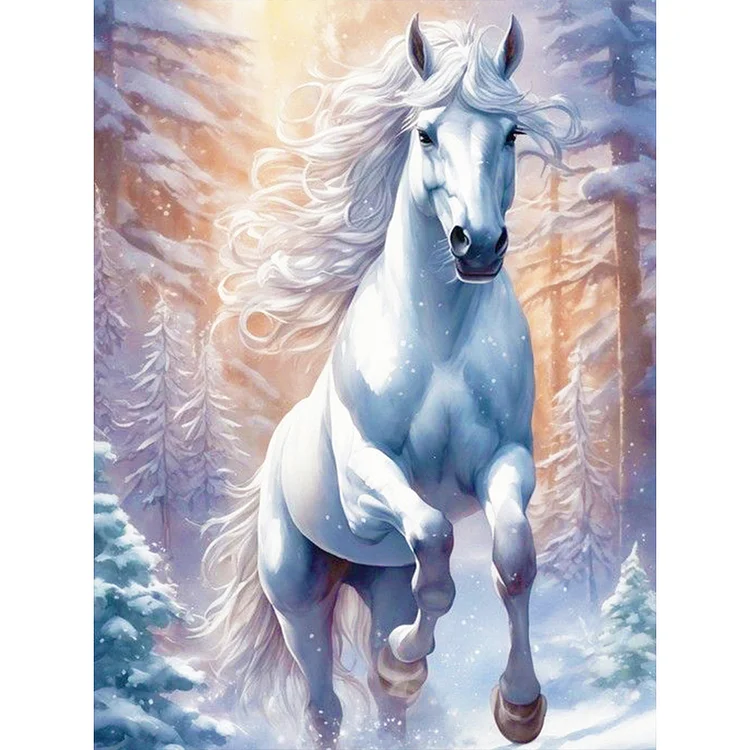 Full Round Drill Diamond Painting -Horse And Unicorn - 30*40cm