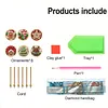 6pcs/set DIY Diamond Special Shape Pearl Art Hanging Wooden Christmas Tree Ornament Kit