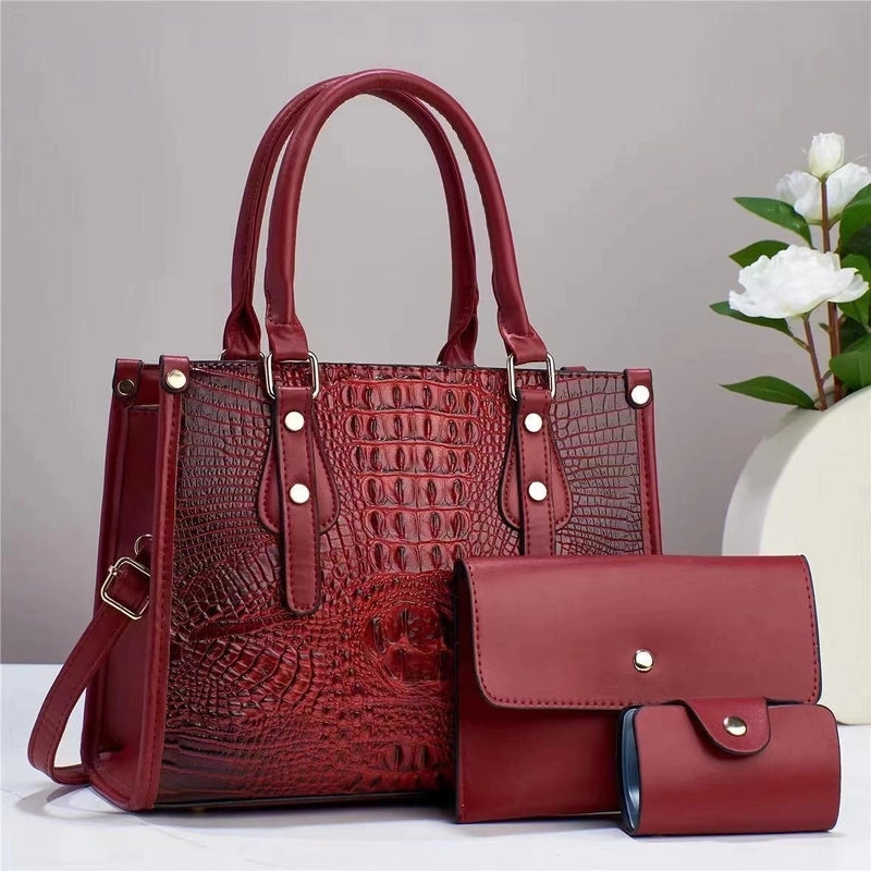 Bag Women’s Summer New Three-piece Set Trendy Fashionable Hand Shoulder Crossbody Bag Large Capacity Mother Bag