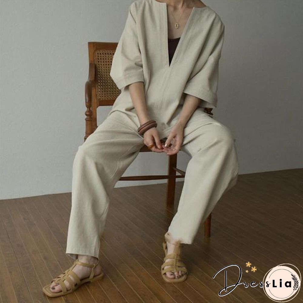 Loose Outfit Solid Color Long For Office