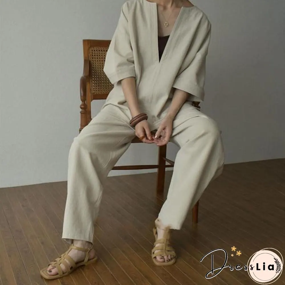 Loose Outfit Solid Color Long For Office