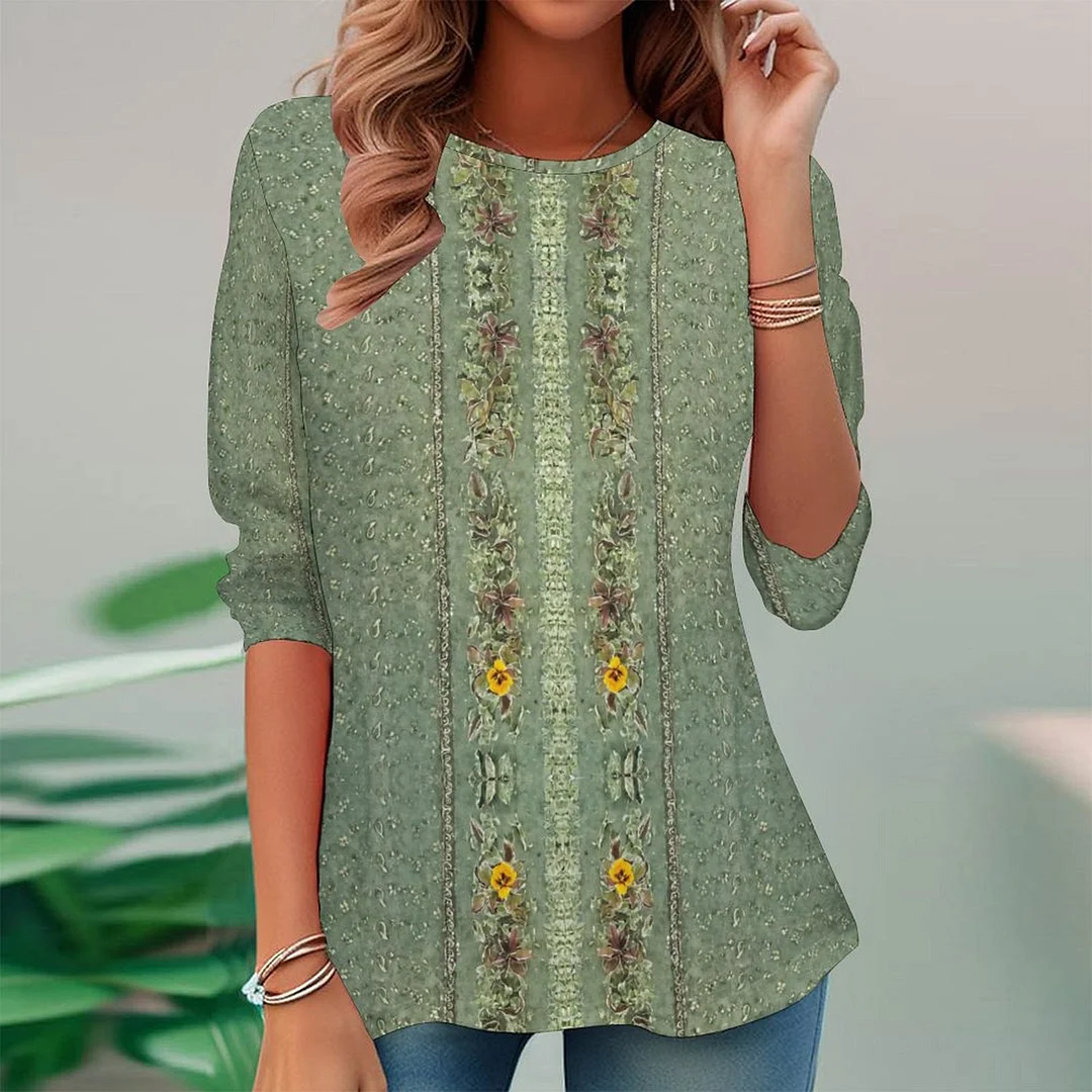 Vintage Printed Long Sleeve Plus Size Tunic for  Women and Men Unisex Pattern Heart,Love,Valentine's Day