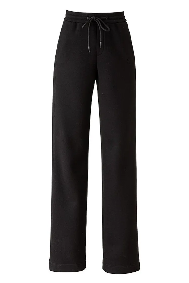 Fleece Lined Straight Leg Sweatpants for Women Relaxed Fit