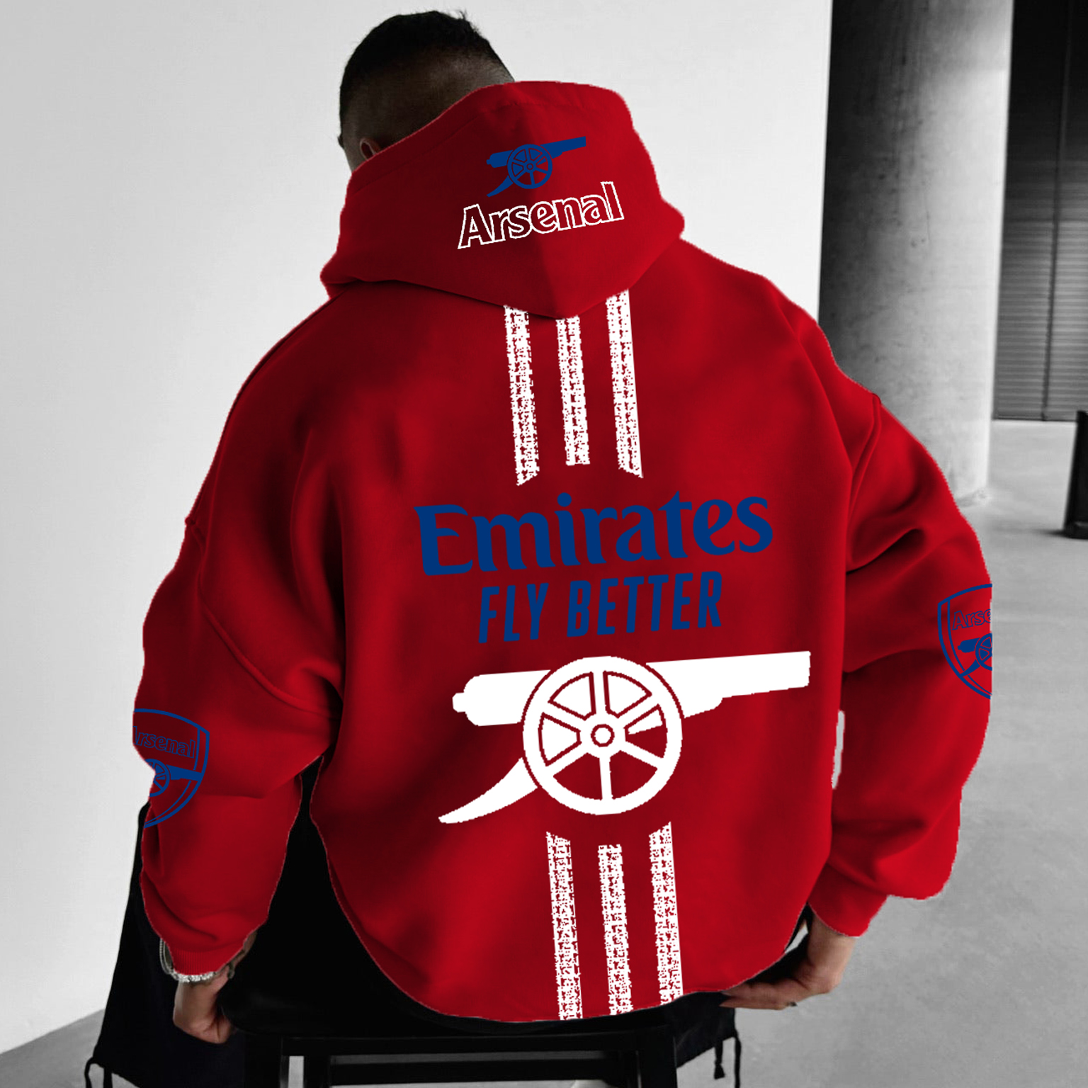 Unisex Football Team Logo Print Jersey Casual Oversized Sweatshirt / TECHWEAR CLUB / Techwear