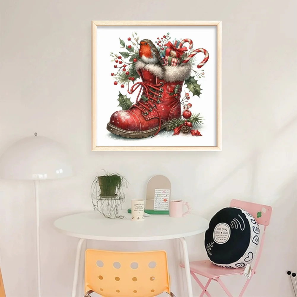 11CT Full Stamped Cross Stitch Kit - Christmas Boots (40*40cm)