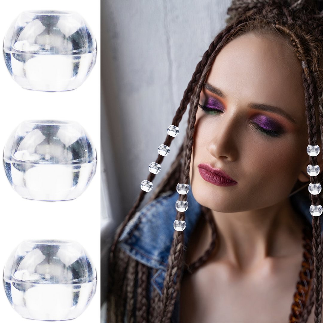 WeQueen Braided Hair Transparent Beads Box Package
