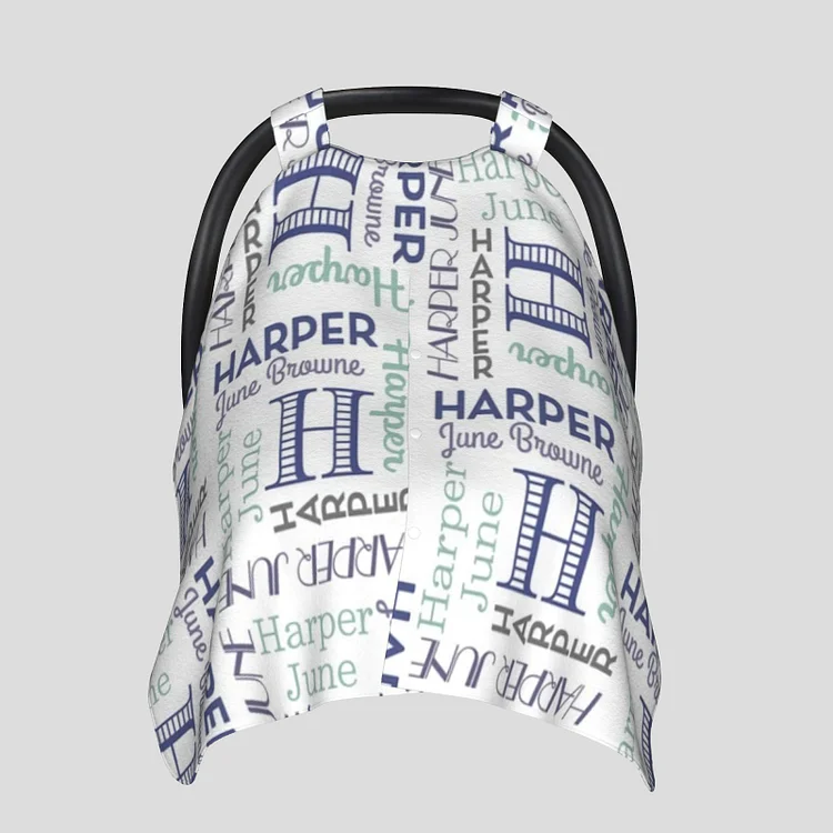 Personalized Baby Car Seat Canopy for Comfort & Unique| C06