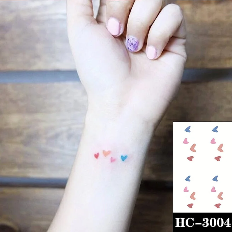 Holding Hands In Love Stickers Hand Heart Tattoo Body Art Makeup Waterproof Temporary Women and Men Fake Tatoo