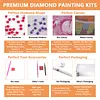 Deux tigres en fleur 5d maison-de-m&ecirc;me full square drill diamond kits de peinture pour adultes d&eacute;butants d&eacute;coration int&eacute;rieure diamants dots kits d&rsquo;art gemmaire peintures de diamants art 40*40cm