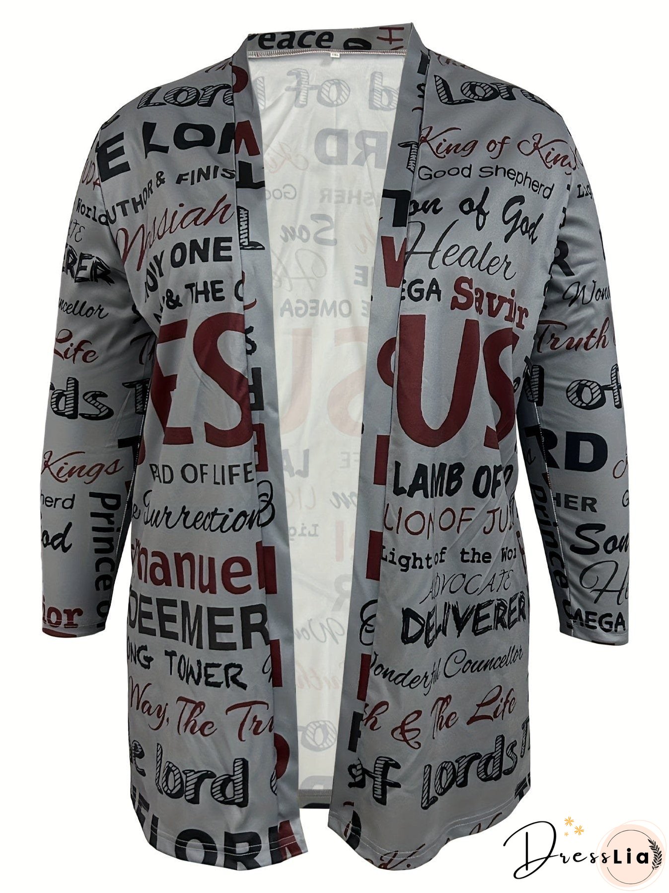 Cardigan with Geometric Pattern