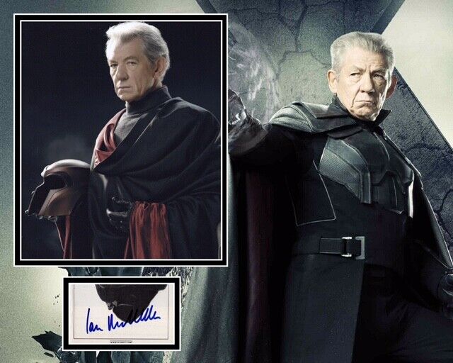 IAN McKELLEN SIGNED X-MEN Photo Poster painting MOUNT UACC REG 242