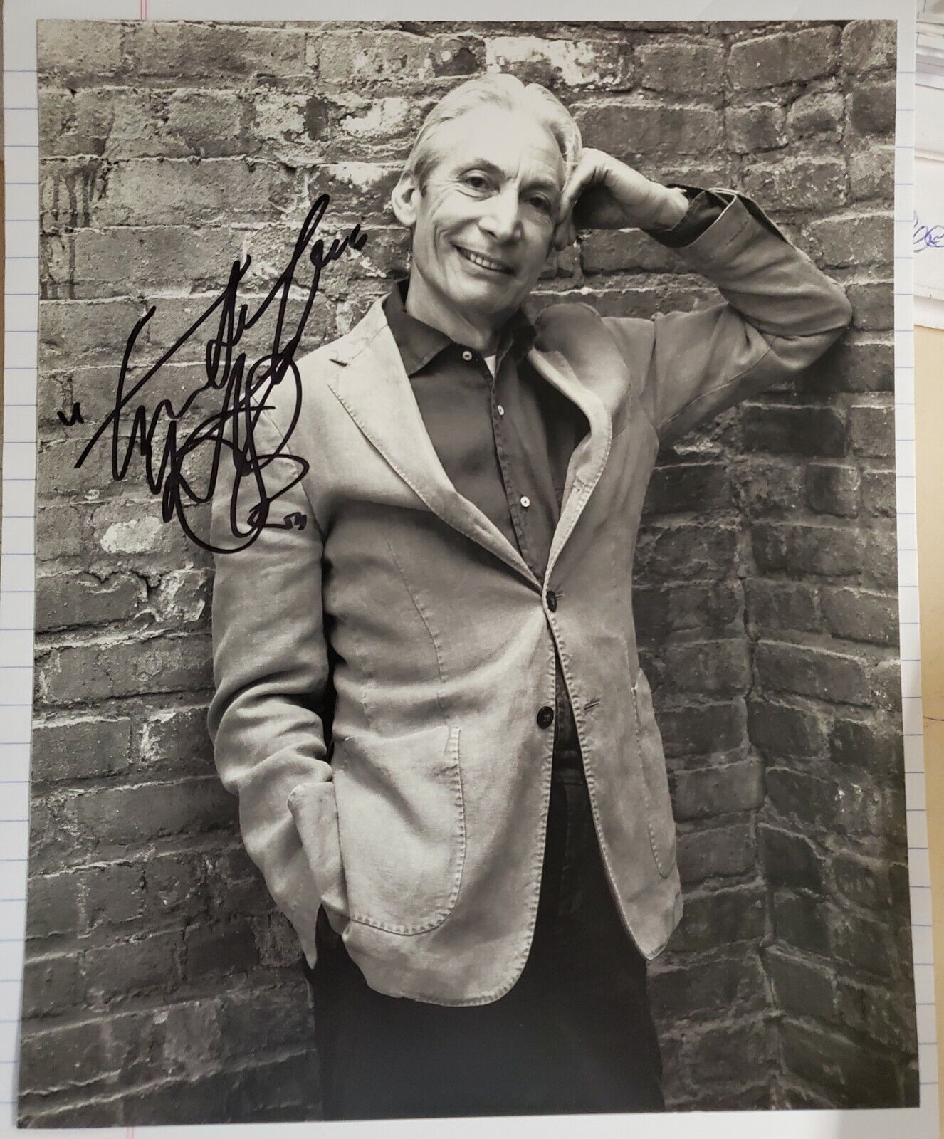 CHARLIE WATTS THE ROLLING STONES SIGNED 8X10 Photo Poster painting