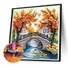 Tree Bridge House - Crystal Rhinestone Diamond Painting