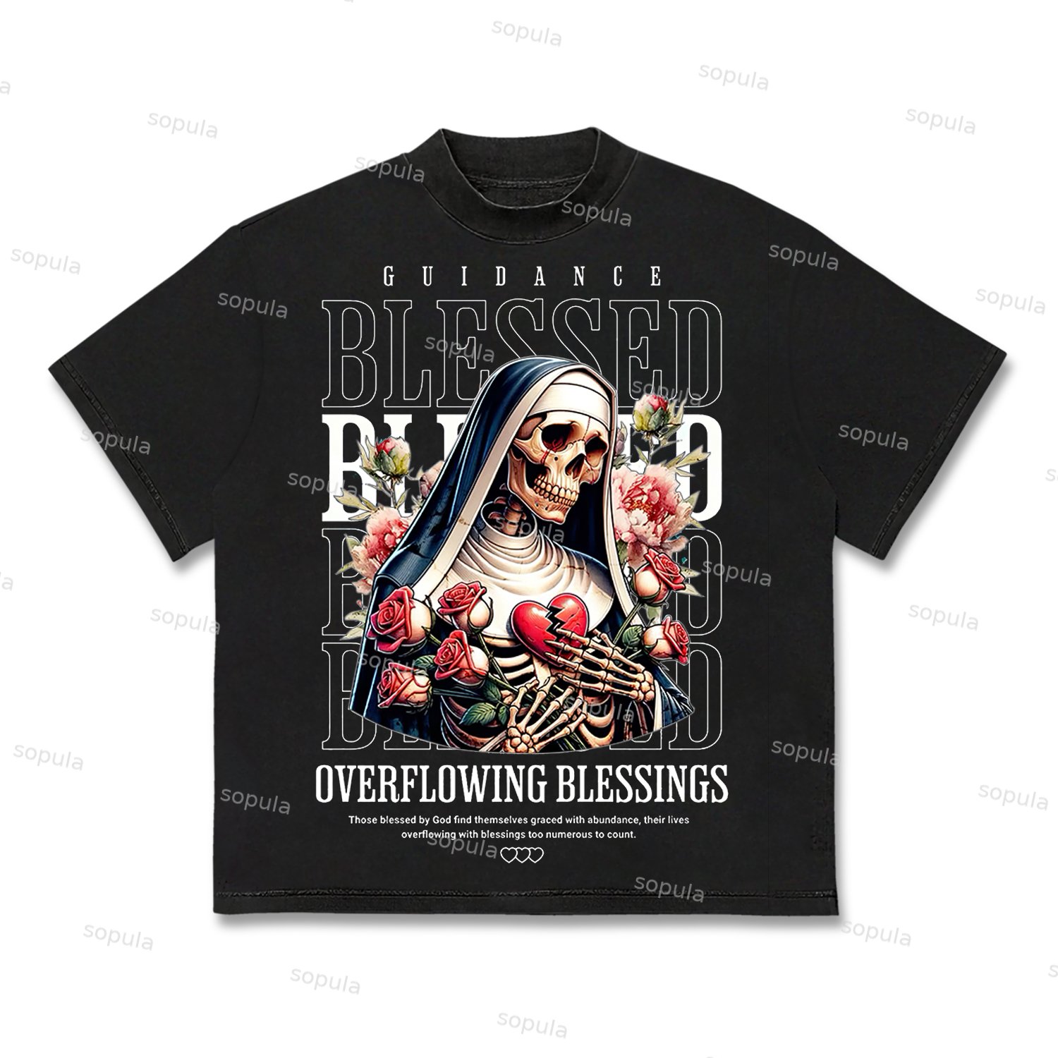 Vintage Skull Graphic 100% Cotton T-shirt - SOPULA