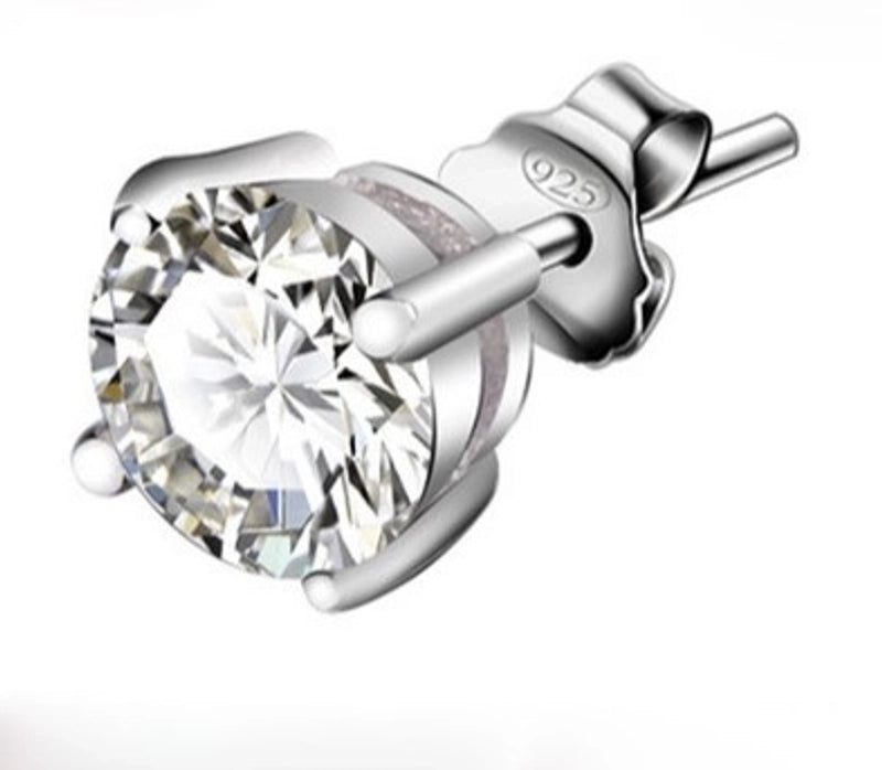 1 Piece Minimalist Geometric Plating Inlay Copper Stone Ear Studs