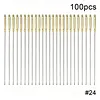 100-Pack Metal Large Eye Embroidery Needles Golden Color Cross Stitch Needles with Round Heads & Storage Box for DIY Sewing Quilting Crafting