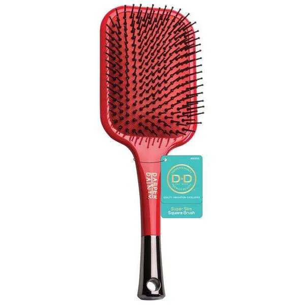 D&D Light Square Paddle Brush Coral Nylon Bristle