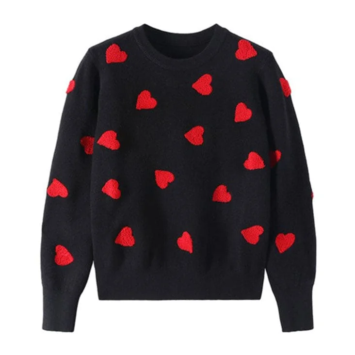 Sweet Red Hearts Sweater