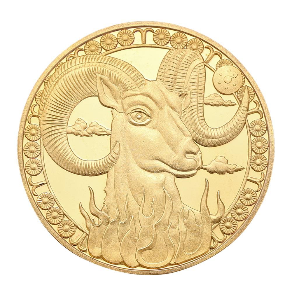 

12 Constellation Gold Plated Physical Commemorative Coin Collectible Gift, Sagittarius, 501 Original