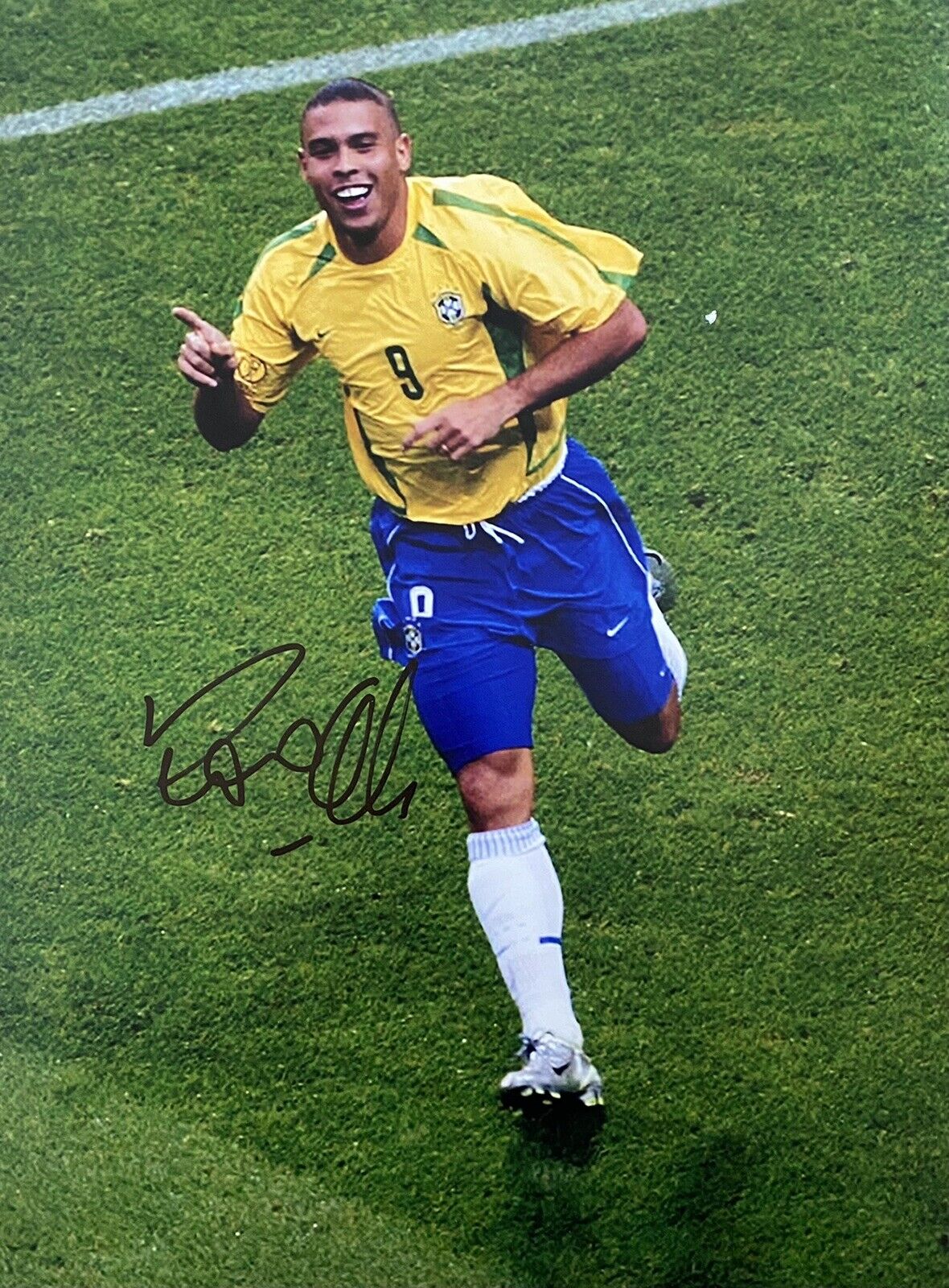 Ronaldo Hand Signed 16x12 Brazil Photo Poster painting, Inter, Madrid, Barcelona, See Proof