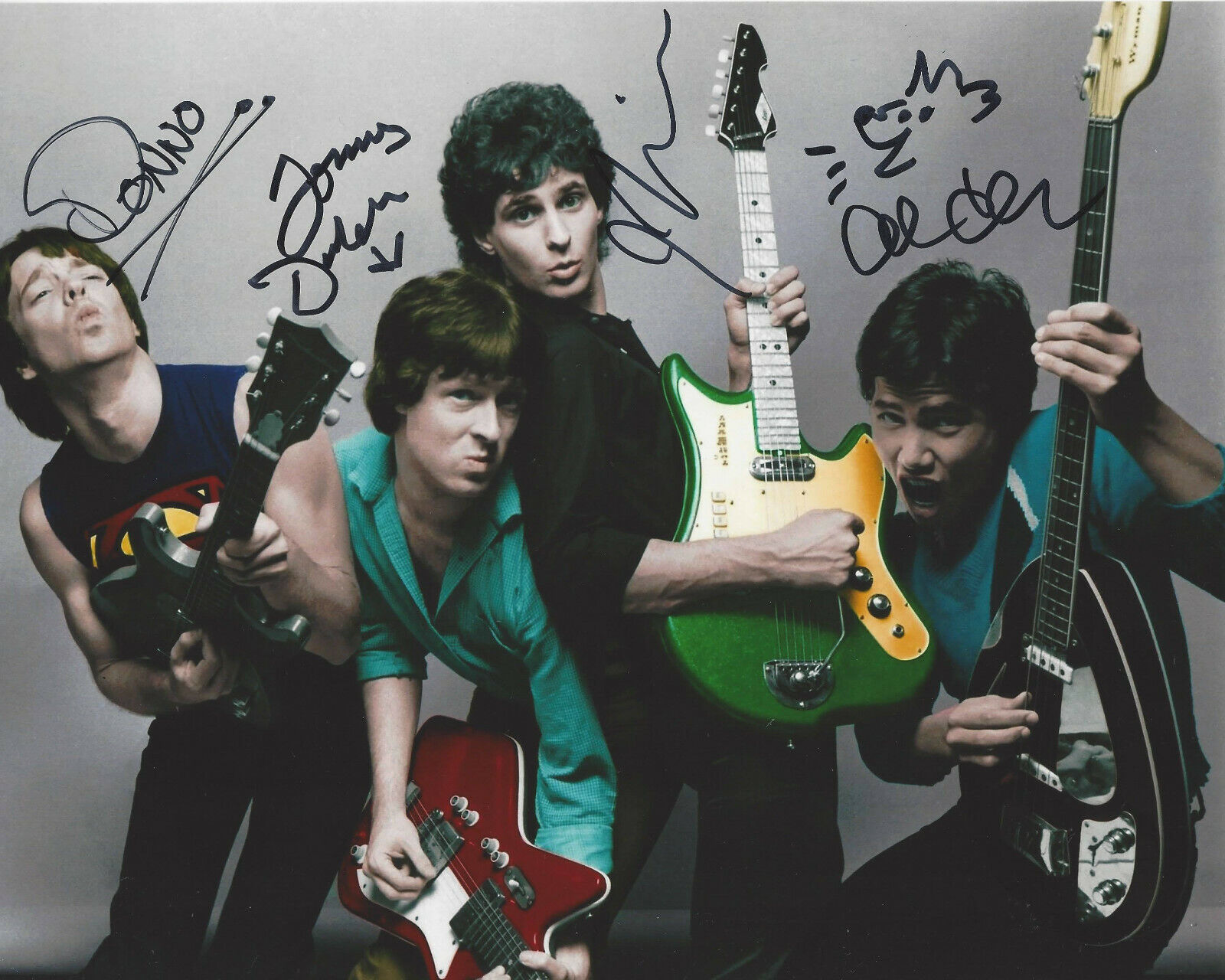 THE RUBINOOS BAND SIGNED AUTHENTIC 8X10 Photo Poster painting POWER POP LEGENDS 4 w/COA PROOF X4