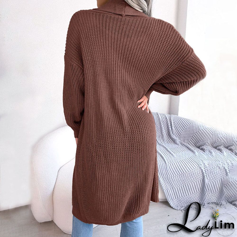 Casual Solid Colour Cardigan