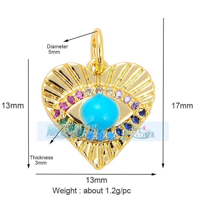 1 Piece Copper Devil’s Eye Pendant Jewelry Accessories