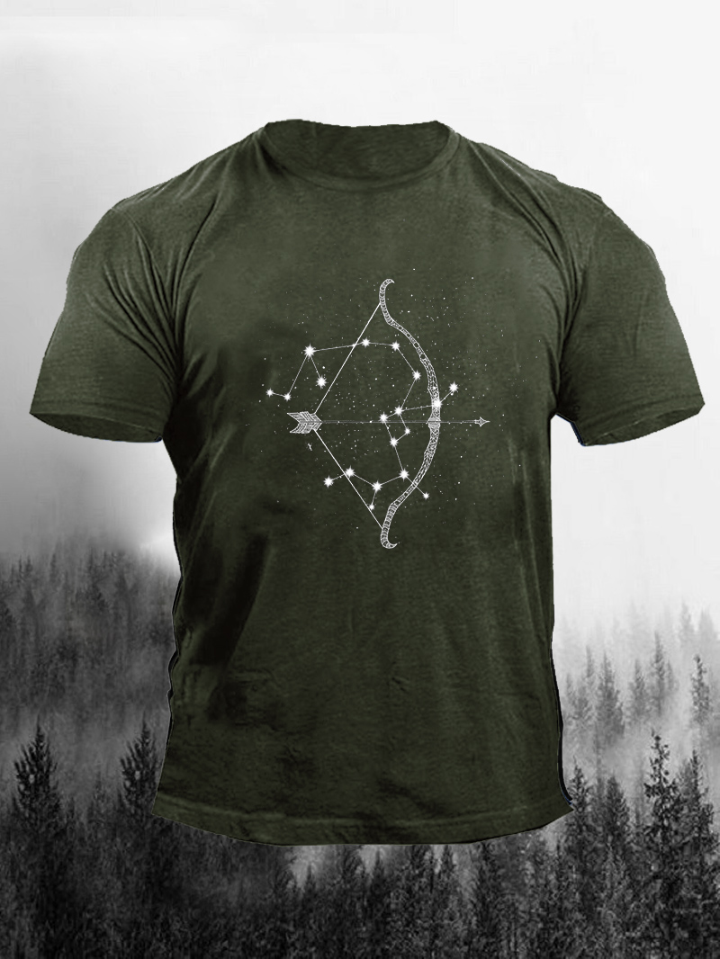 Sagittarius Star Chart Print Short Sleeve Men's T-Shirt