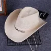 Men's Sun Protection Hat Western Cowboy Straw Hat Summer Travel Jazz Hat