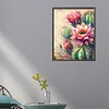 5D DIY Full Square Drill Diamond Painting Cactus Flower Home Decor Art 40x50cm