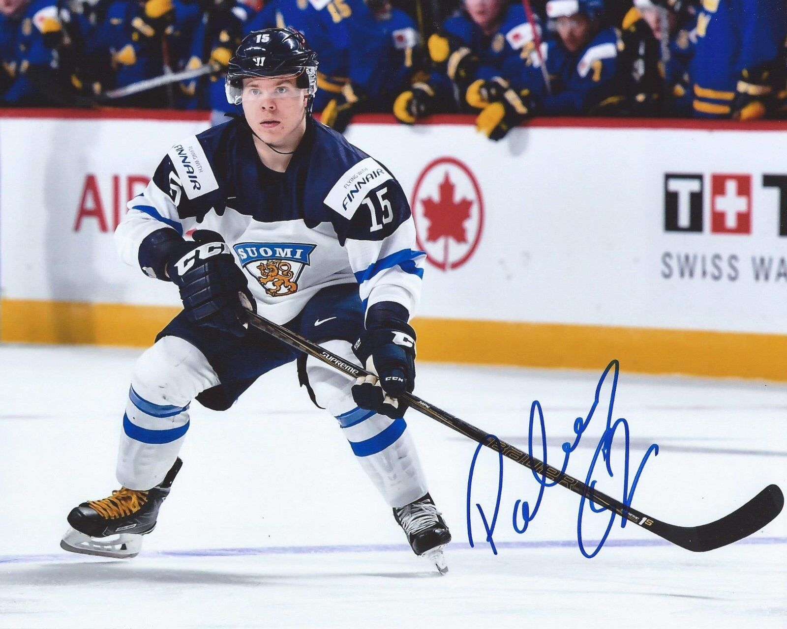 Petrus Palmu Signed 8x10 Photo Poster painting Team Finland World Juniors Autographed COA