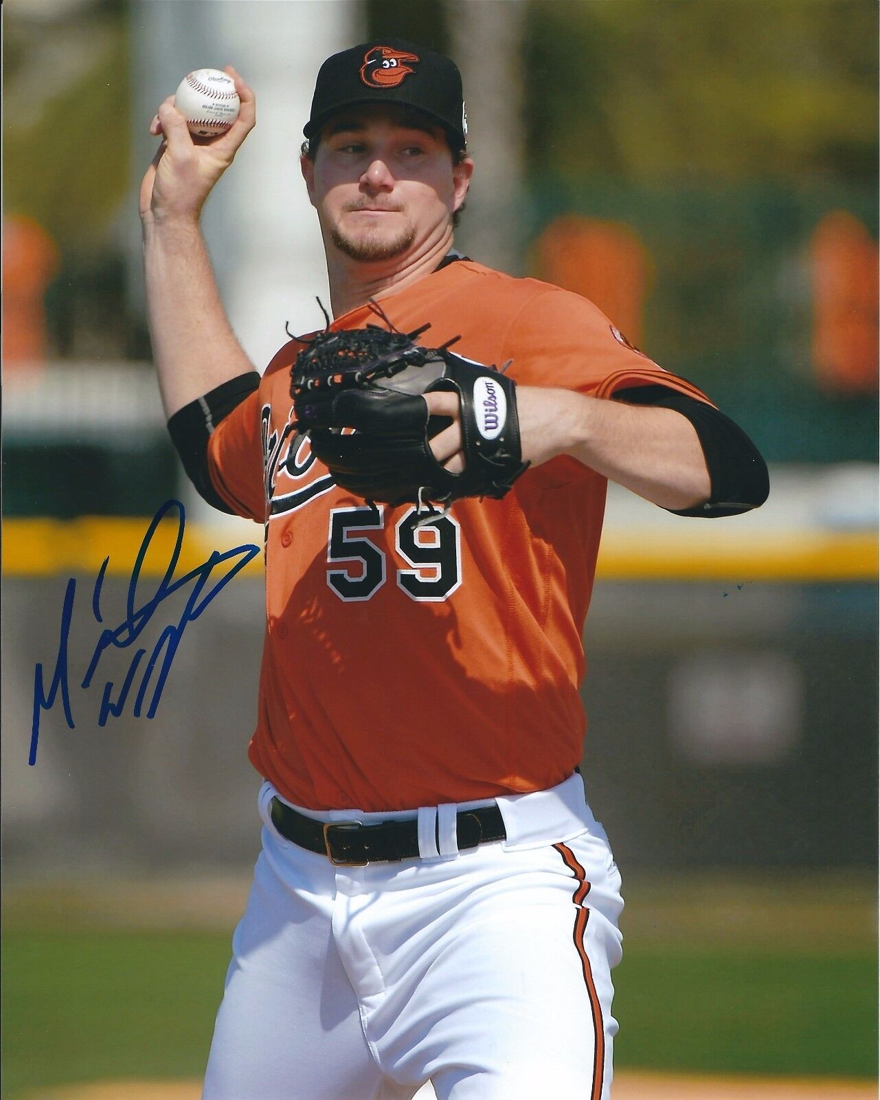 Autographed MIKE WRIGHT Baltimore Orioles 8x10 Photo Poster painting - COA