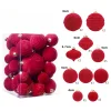 35PCS Christmas Tree Velvet Hanging Decor Balls