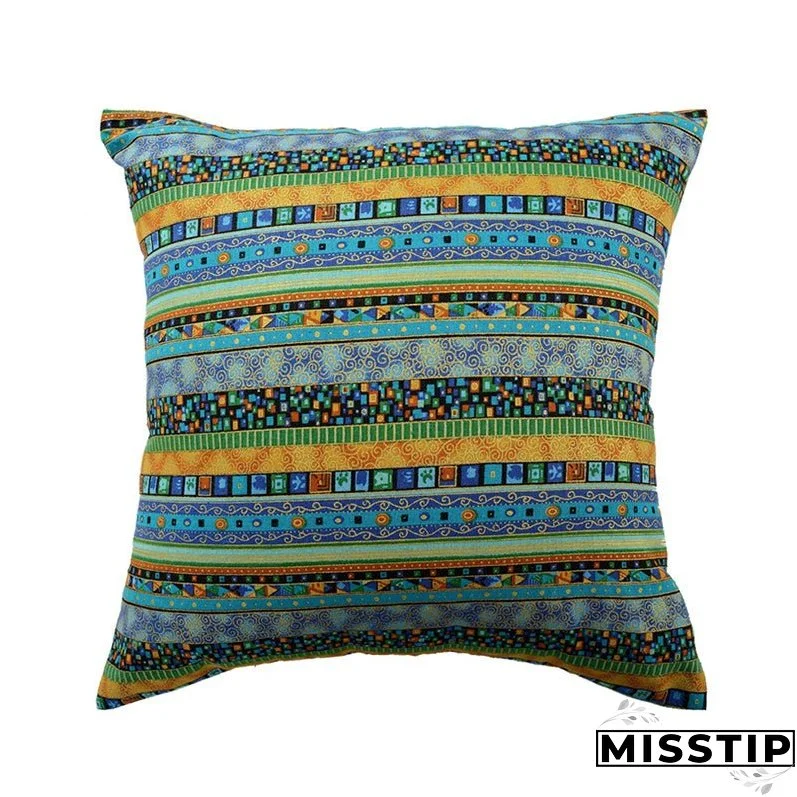 Vintage ethnic style throw pillow cushion backrest pillow bohemian