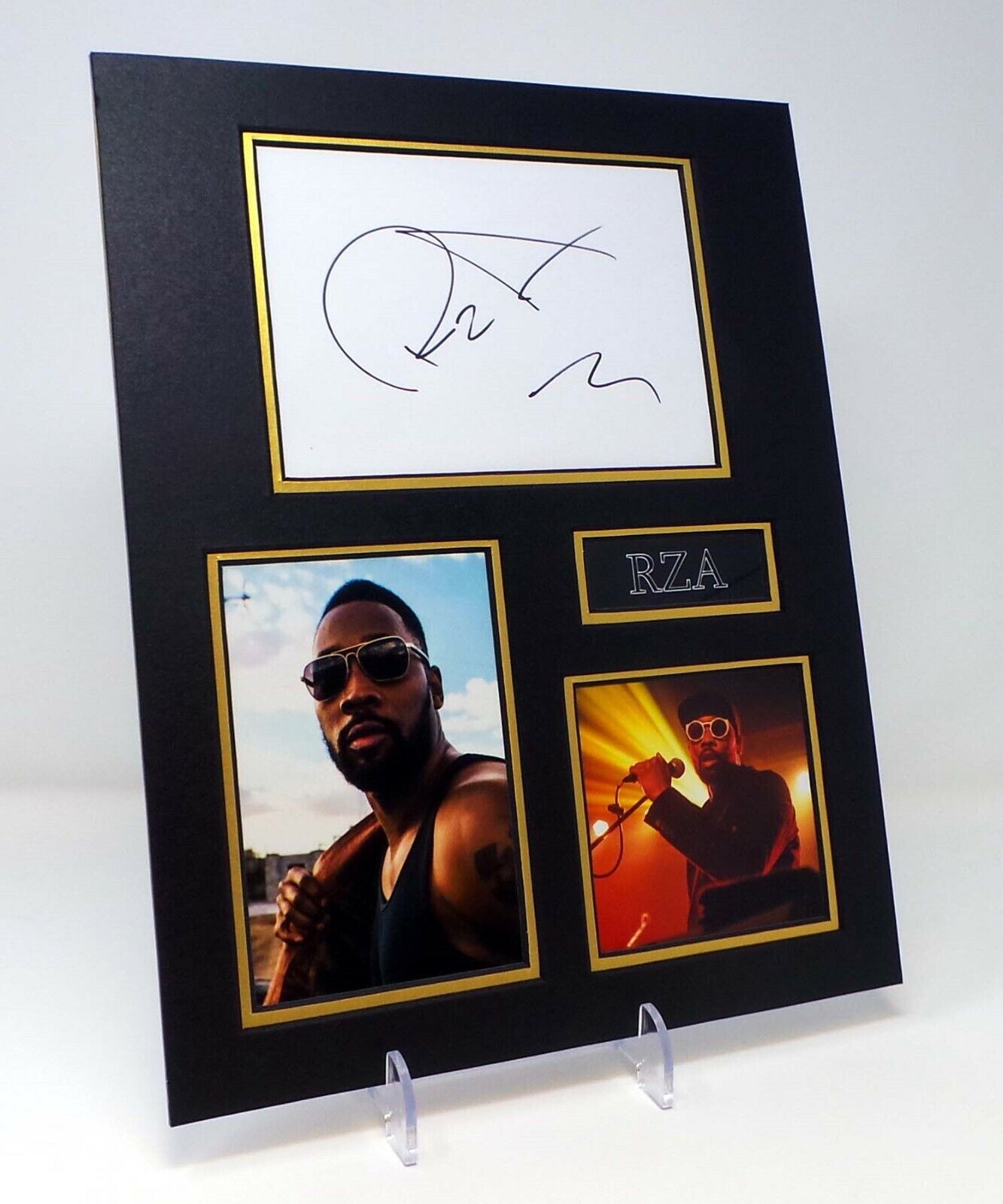 RZA Signed Mounted Photo Poster painting Display AFTAL American Rapper, Actor & Director