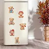 6Pcs Acrylic Valentine Day Love Bear Diamond Art Refrigerator Magnets Sticker