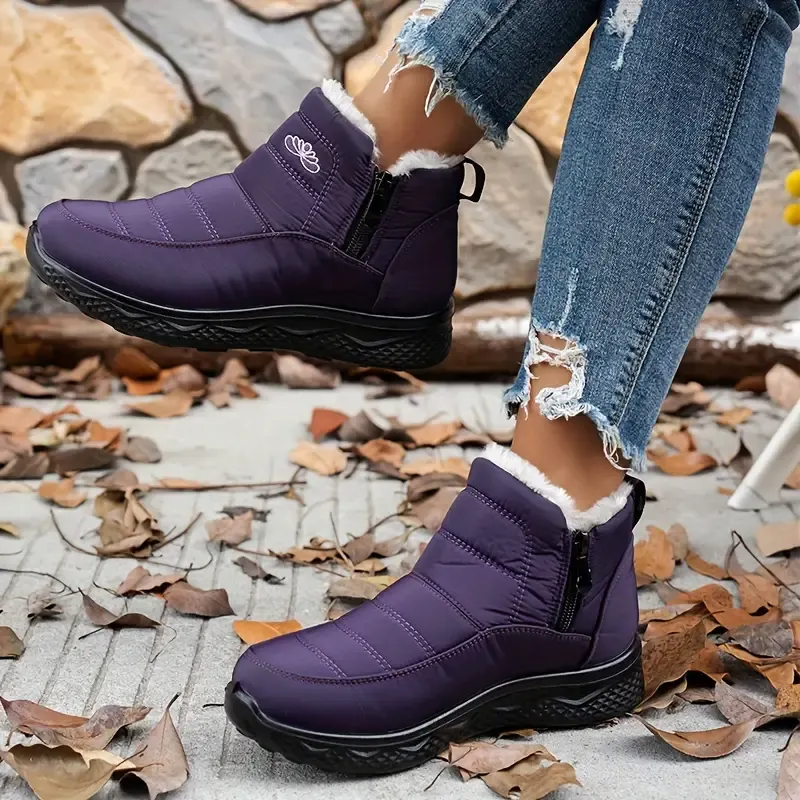 Women's Insulated Snow Boots &ndash; Waterproof. Non-Slip & Fur Lined | Comfortable Warm Winter Shoes for Mature Women