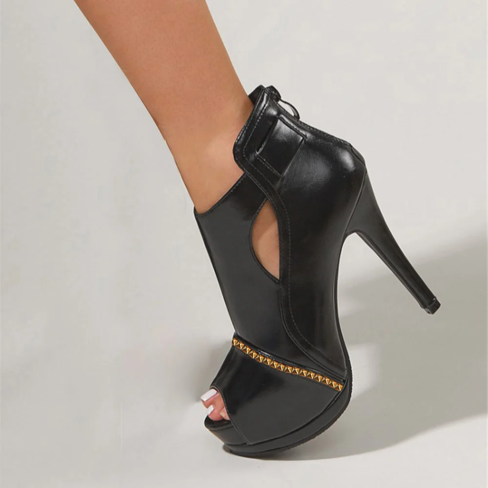 stiletto open toe boots