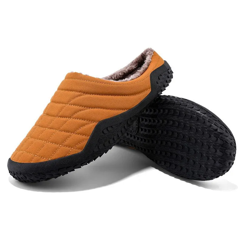 Waterproof Men Home Soft lippers Men Winter Shoes Solid Plush Sneakers House Slippers Indoor Warm Shoes Casual Zapatillas Hombre