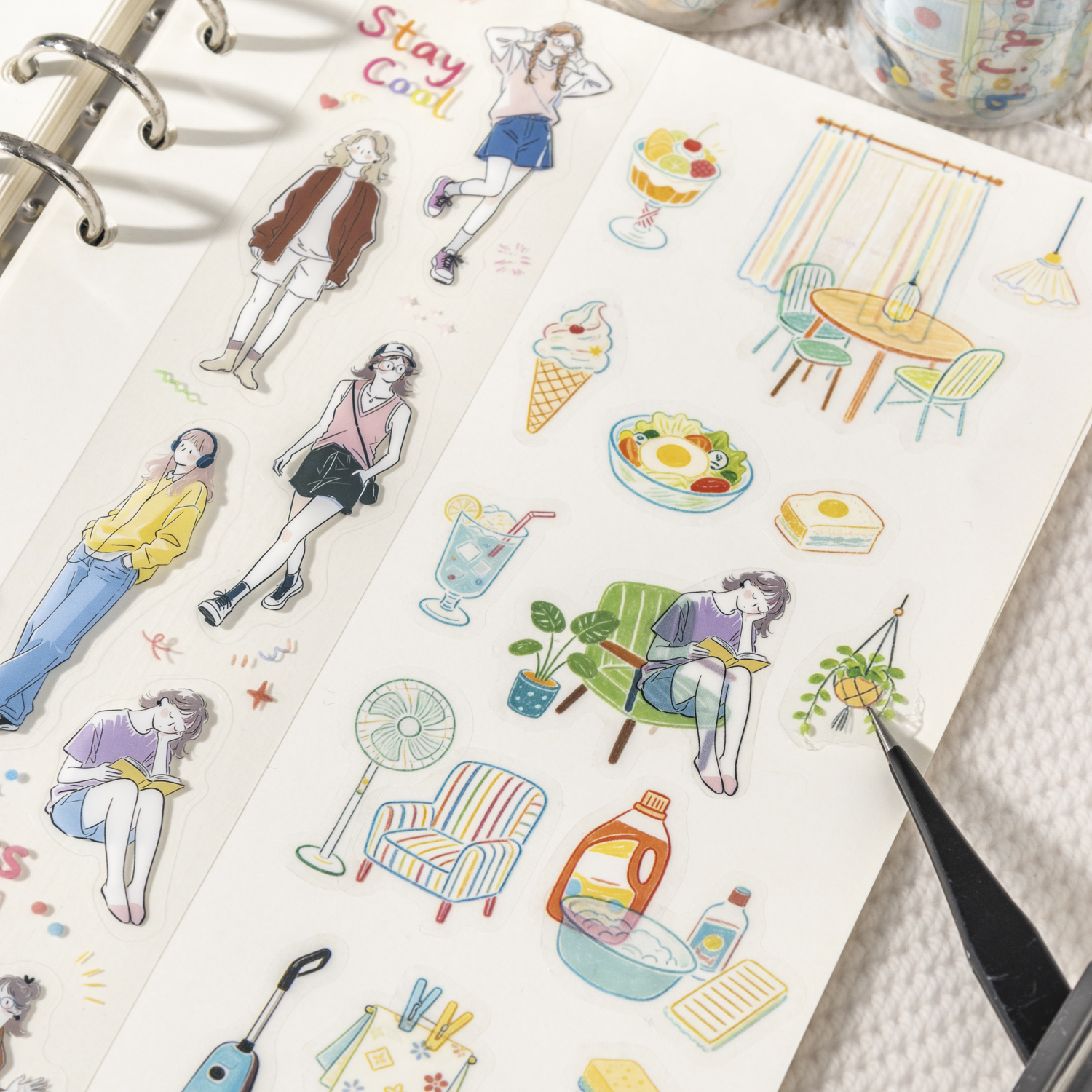 PET 테이프 - 다채로운 분위기 시리즈 빈티지 라이프 캐릭터