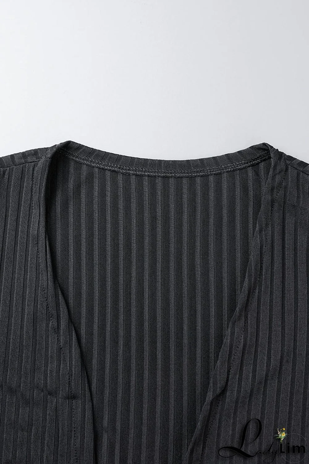 Black Casual Solid Patchwork U Neck Sleeveless Three Pieces