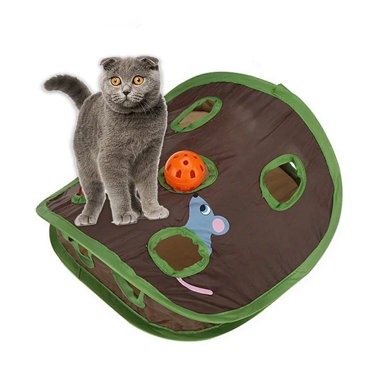 Cat Toy Hide And Seek Mouse Tent Interactive Cat Toys